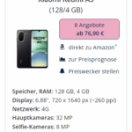Darstellung der Filterergebnisse auf dem Smartphone.